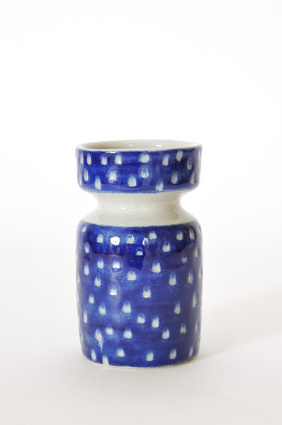 Blue dot vase