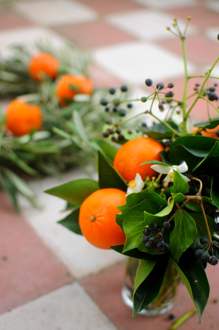 orange fruit flowers